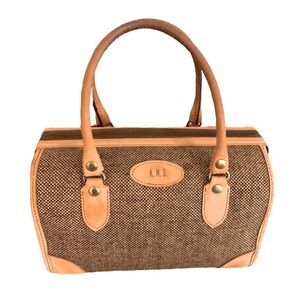 Vintage Leather & Tweed Doctors Bag